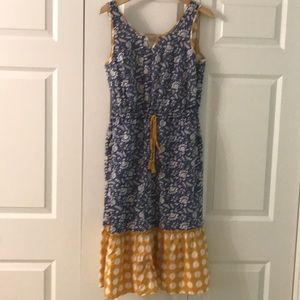 A navy and yellow Matilda Jane